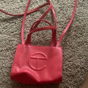Red small telfar bag